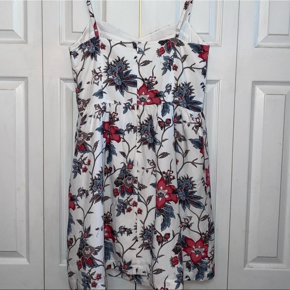 Ann Taylor Loft Linen Blend Floral Dress Size 12 NWT - Picture 3 of 11